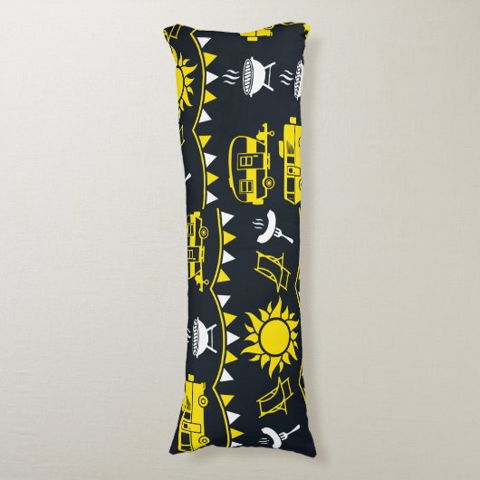 Coussins Longs Décor camping Caravan (Devant (Vertical))