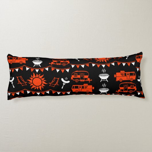 Coussins Longs Décor camping Caravan (Dos)