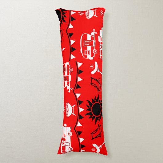 Coussins Longs Décor camping Caravan (Devant (Vertical))