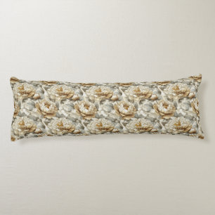 Coussins Longs Décor de chambre aux fleurs de pivoines Lit Hawaïe