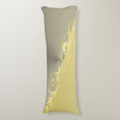 Coussins Longs Décor de luxe sur or & argent, Monogramme (Devant (Vertical))