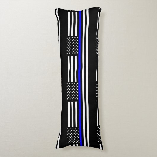 Coussins Longs Décor graphique du Drapeau Bleu Mince (Devant (Vertical))