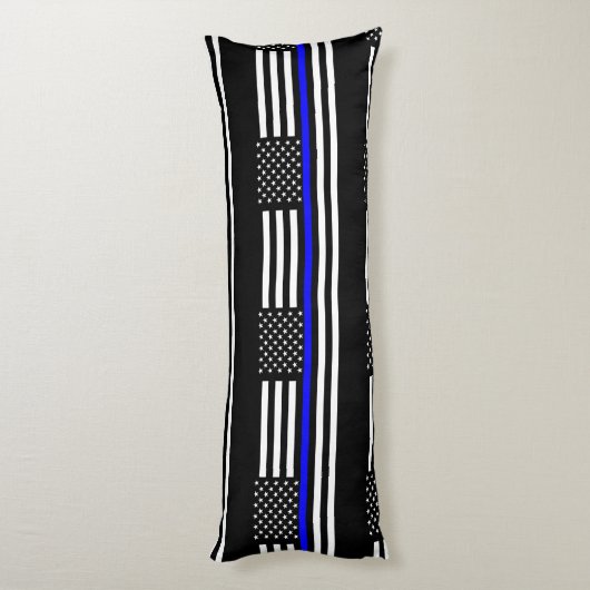 Coussins Longs Décor graphique du Drapeau Bleu Mince (Dos (Vertical))