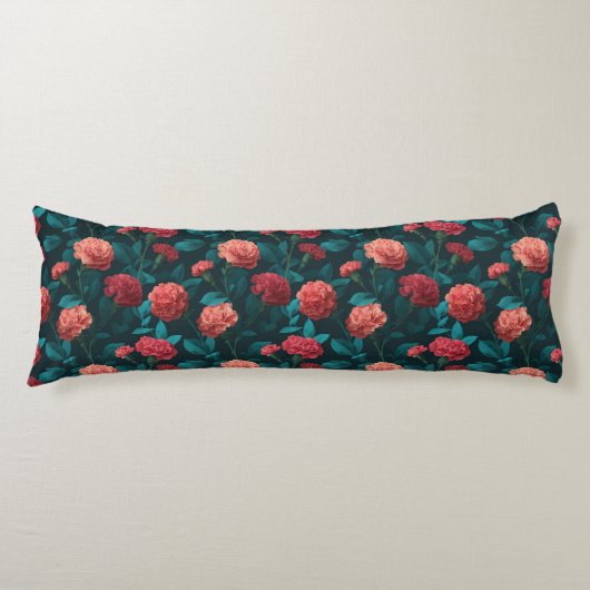 Coussins Longs Décoration de maison florale d'œillet moderne pour (Devant)