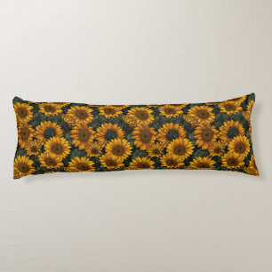 Coussins Longs Décoration de nurserie florale de tournesol Luxe W