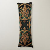 Coussins Longs Décoration Motif en bronze vert (Devant (Vertical))