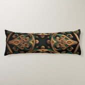 Coussins Longs Décoration Motif en bronze vert (Devant)