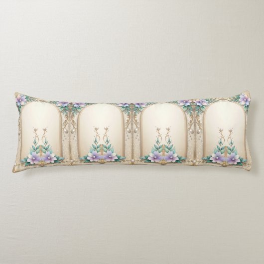 Coussins Longs Decorative Floral Frame Body Pillow (Devant)
