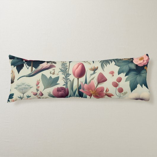 Coussins Longs Découvrez le Motif botanique fleuri de printemps (Devant)