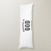 COUSSINS LONGS DÉDIÉ À DIEU COOL PERSONNALISABLE NOIR TEXTE (Dos (Vertical))