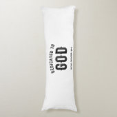 COUSSINS LONGS DÉDIÉ À DIEU COOL PERSONNALISABLE NOIR TEXTE (devant Vertical)