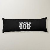 COUSSINS LONGS DÉDIÉ À DIEU COOL PERSONNALISABLE TEXTE BLANC (Dos)