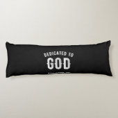 COUSSINS LONGS DÉDIÉ À DIEU PERSONNALISABLE COOL TEXTE BLANC (Dos)