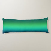 Coussins Longs Dégradé Vert Sarcelle Abstrait Fond Moderne (Dos)