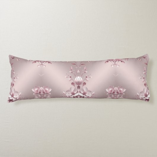 Coussins Longs Delicate Pink Floral Body Pillow (Devant)