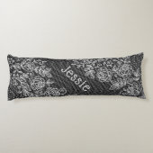 Coussins Longs Dentelle florale transparente unique personnalisée (Dos)