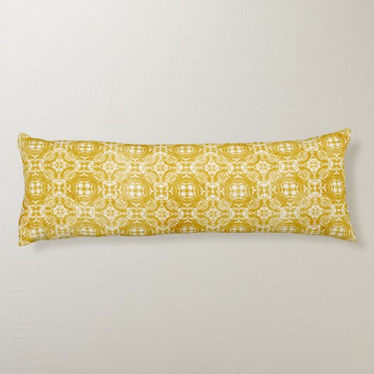 Coussins Longs Dentelle jaune et blanche moutarde (Dos)