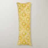 Coussins Longs Dentelle jaune et blanche moutarde (Devant (Vertical))