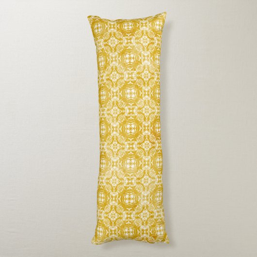 Coussins Longs Dentelle jaune et blanche moutarde (Dos (Vertical))