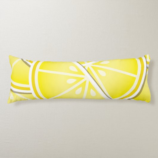 Coussins Longs Des coins de citron funky ! (Devant)