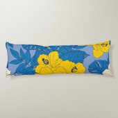 Coussins Longs Des fleurs d'Hibiscus et des feuilles lancent un o (Dos)