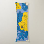 Coussins Longs Des fleurs d'Hibiscus et des feuilles lancent un o (Devant (Vertical))