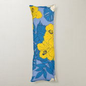 Coussins Longs Des fleurs d'Hibiscus et des feuilles lancent un o (Dos (Vertical))