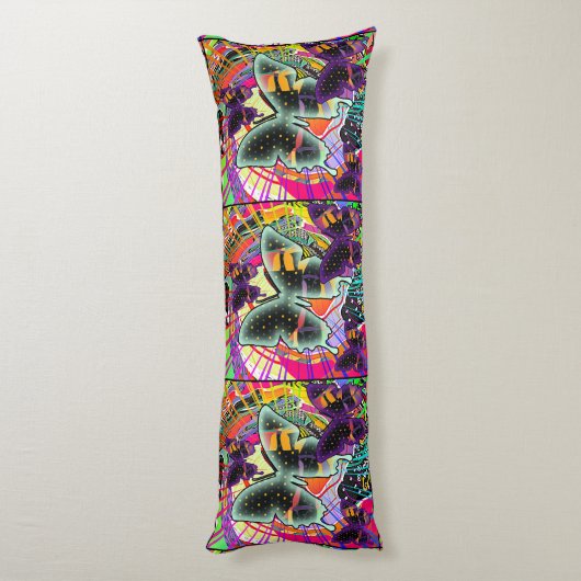 Coussins Longs Des papillons à gogo (Dos (Vertical))