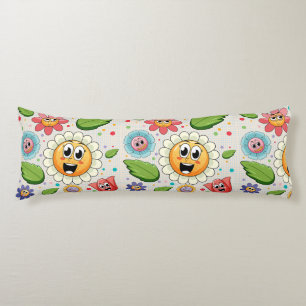 Coussins Longs Design arrière - plan transparent avec fleurs colo