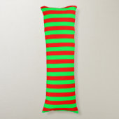 Coussins Longs Design de bandes rouge et verte (Devant (Vertical))