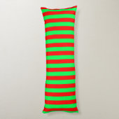 Coussins Longs Design de bandes rouge et verte (Dos (Vertical))