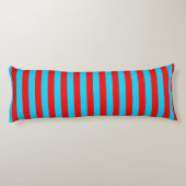 Coussins Longs Design de bandes rouges et bleues (Dos)