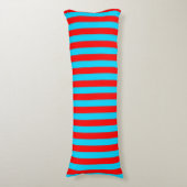 Coussins Longs Design de bandes rouges et bleues (Devant (Vertical))