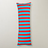 Coussins Longs Design de bandes rouges et bleues (Dos (Vertical))