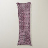 Coussins Longs Design de clé grecque - rose et noir (Devant (Vertical))