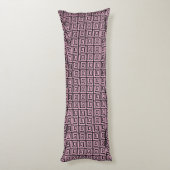 Coussins Longs Design de clé grecque - rose et noir (Dos (Vertical))