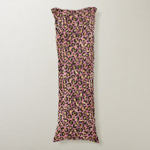 Coussins Longs Design de série Leopard rose et or 15 (Devant (Vertical))