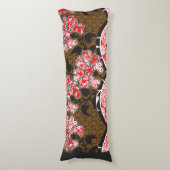 Coussins Longs design d'un mur rouge et noir suspendu (Devant (Vertical))