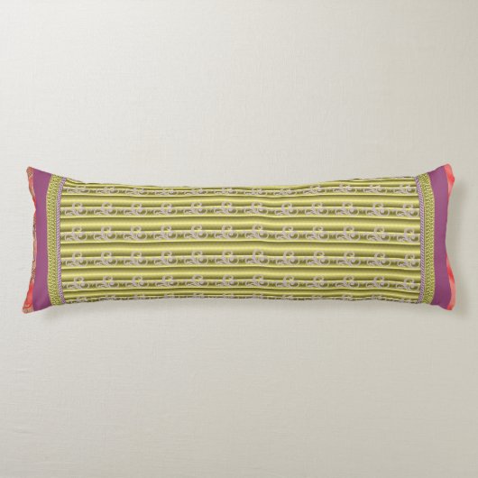 Coussins Longs design d'un vase avec des fleurs dedans (Devant)