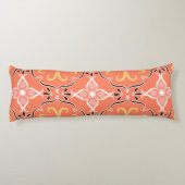 Coussins Longs Design élégant Saumon Peach Pink Floral Abstract D (Dos)