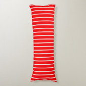 Coussins Longs Design en bandes rouge et blanc (Devant (Vertical))