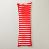 Coussins Longs Design en bandes rouge et blanc (Dos (Vertical))