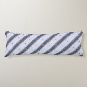 Coussins Longs Design en rayures bleu et blanc