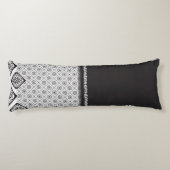 Coussins Longs Design en tissu noir et blanc avec complexe (Dos)