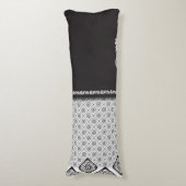 Coussins Longs Design en tissu noir et blanc avec complexe (Devant (Vertical))