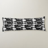 Coussins Longs Design Feuille noir et blanc (Dos)