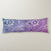 Coussins Longs Design floral complexe dans les tons violets et bl (Dos)