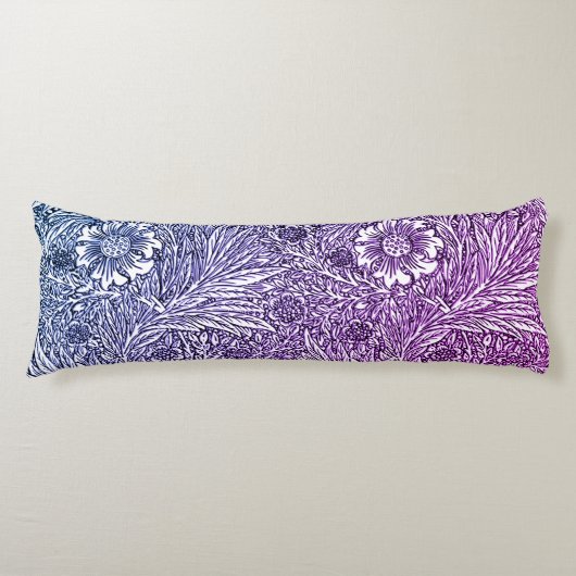 Coussins Longs Design floral complexe dans les tons violets et bl (Devant)