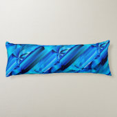 Coussins Longs Design graphique transparent - bleu noir I (Dos)