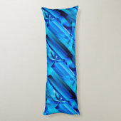 Coussins Longs Design graphique transparent - bleu noir I (Dos (Vertical))